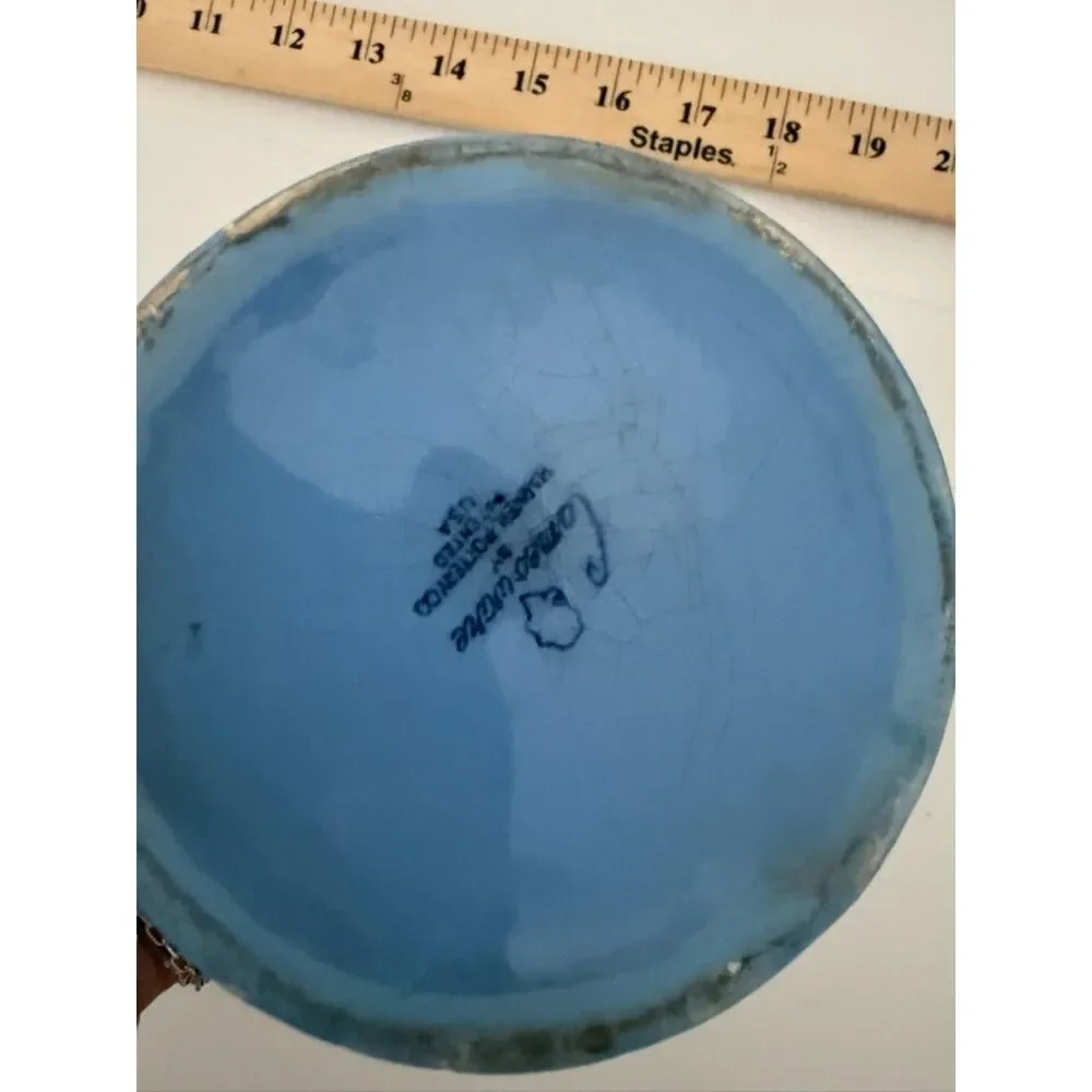 Vintage Cameoware blue pitcher 6